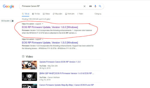 Hướng dẫn cách Update Firmware Canon rp mới nhất